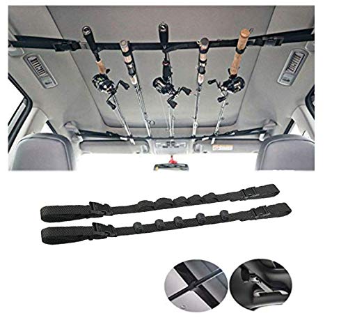 iMunir Car Fishing Rod Rack Adjustable Fishing Rod Holder Belt Strap ...